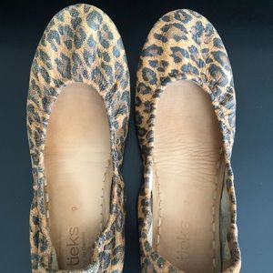 Tieks Italian Leather Leopard Print flats